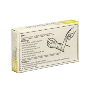 Illustrated bandage use directions on back of package.