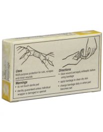 1" x 3" bandaid unit box - rear view