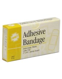 Extra large adhesive bandage unit box - front view.