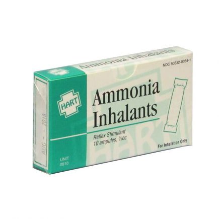 Ammonia Inhalants in unit box of 10 - front view of package.