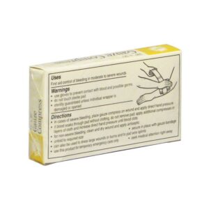 Unit box of 3" x 3" Sterile Gauze Pads - rear view