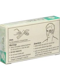 Sterile eye pads unit - rear view