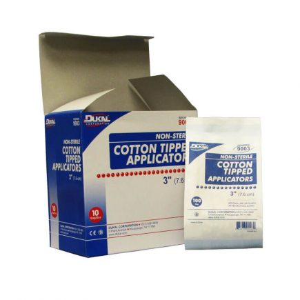 Display product view of cotton tip appliators.
