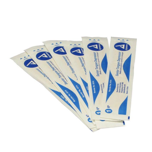 Sterile Tongue Depressors 6 Count Individually Wrapped First Aid