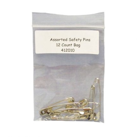 Assorted Safety Pins - 12/bag - front view
