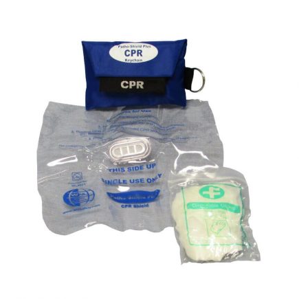 Patho-Shield Plus Key Chain CPR Barrier with Glove - displayed view