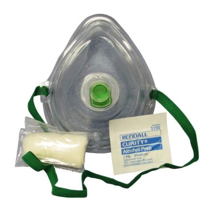 Adult/Child CPR Resuscitator Mask with Hard Case - Interior View