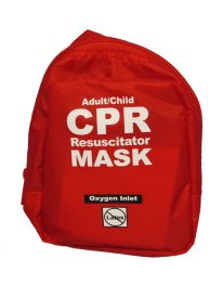 Adult'/child CPR resuscitator mask with soft case - front view