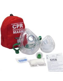 Adult/Child & Infant CPR Resuscitator Mask with soft case - display view
