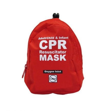 Adult/Child & Infant CPR Resuscitator Mask with soft case - fron view