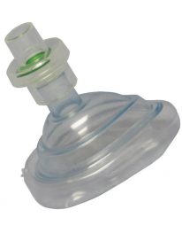 Infant CPR Resuscitator Mask - view with valve attached