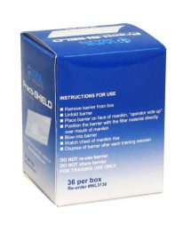 Practi-Shields CPR & AED Practice Shields - 36/box - rear view