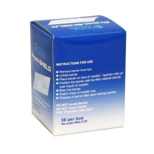 Practi-Shields CPR & AED Practice Shields - 36/box - rear view