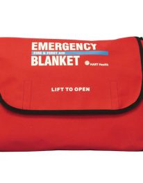 Emergency Fire Blanket with Case - front view of case.