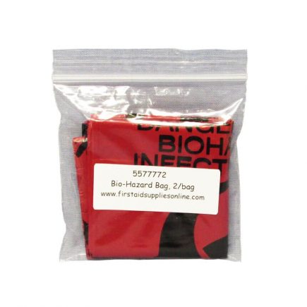 Red Biohazard Bags - 2/bags - front view