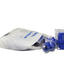 Open bag of CPR training valves for individual packaging view.