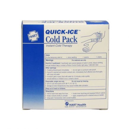 Large Instant Ice Pack in box - rear view