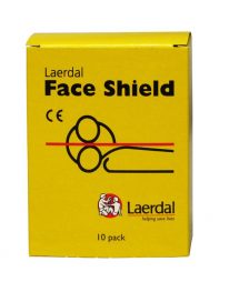 Laerdal CPR Shields 10-count box - front view