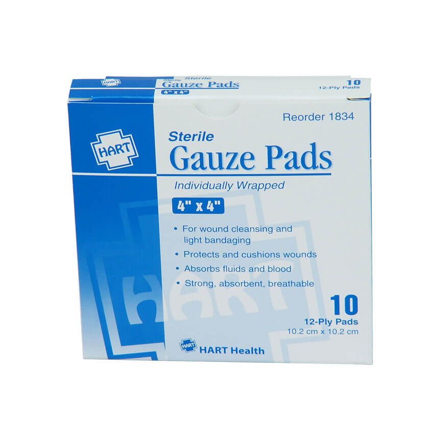 Hart Health Sterile Gauze Pads 4 X 4 First Aid Supplies Online