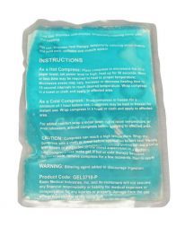 Reusable hot or or cold gel back - rear view