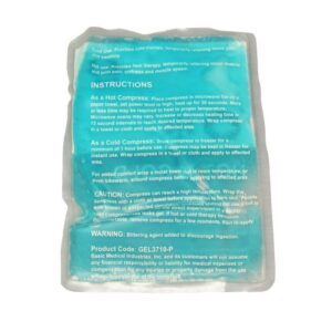 Reusable hot or or cold gel back - rear view