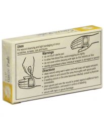 Unit box of 3" x 3" Sterile Gauze Pads - rear view