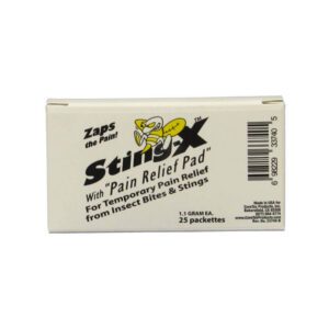 StingX Pain Relief Pads 25 box - front view