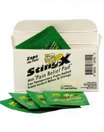 StingX Pain Relief Pads 25 count box - display view