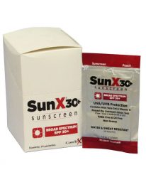 SunX Sunscreen Lotion Pouches - 25/box - display view