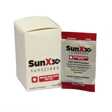 SunX Sunscreen Lotion Pouches - 25/box - display view