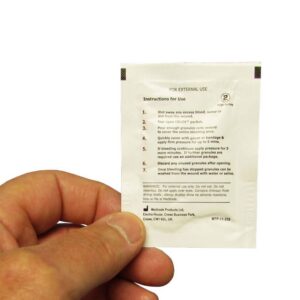 Celox 2 gram pouch - in hand view