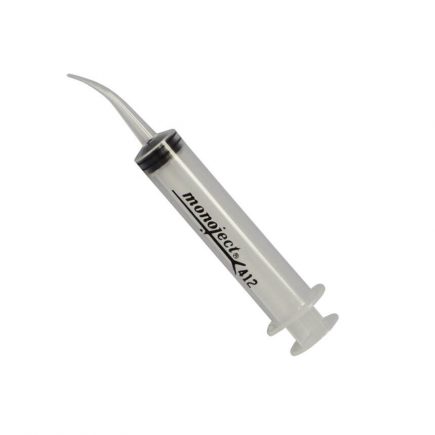 Monoject Curved Tip Irrigation Syringe 12 ml - top view