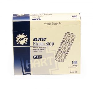 BluTec Metal Detectable 1" x 3" Strip Bandages 100 count box