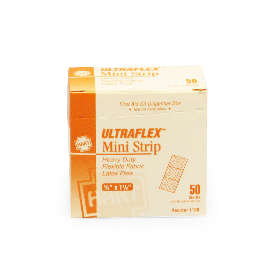 Ultraflex Heavy Duty Flexible Fabric Mini Strip Bandage 5/8 x 1-1