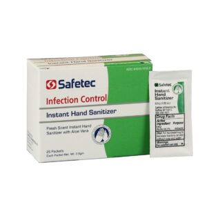 Instant hand sanitizer packets 25 count box