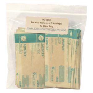 Assorted waterproof bandages - 30/bag