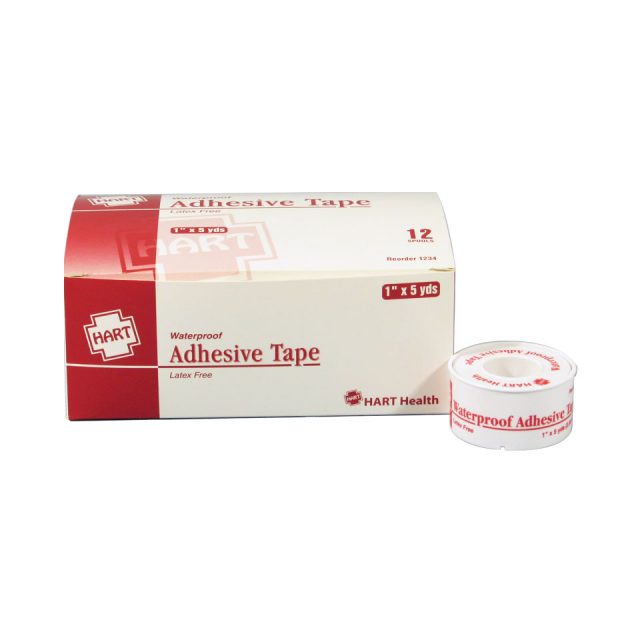 Hart Health Waterproof Adhesive Tape 1/" x 5 yds.1 Box • First Aid