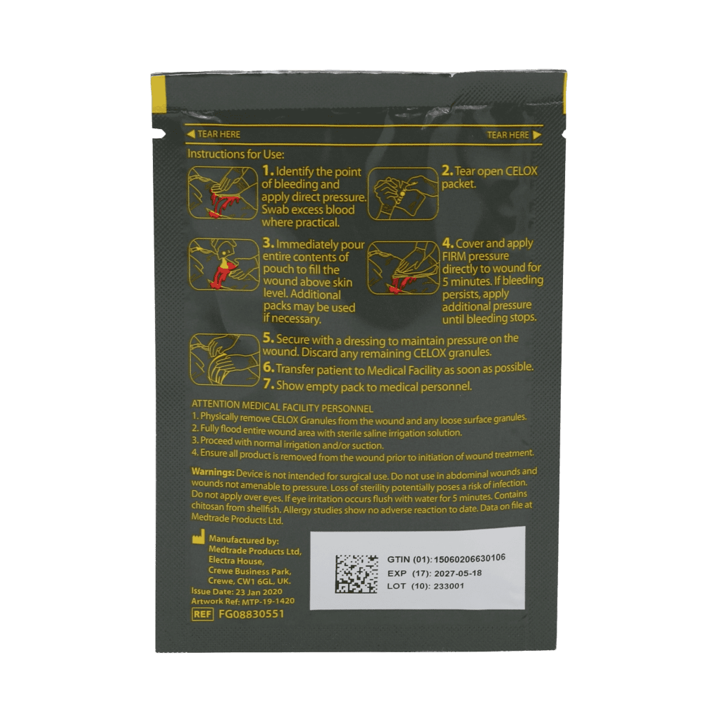 Celox Stop Bleeding Hemostatic Granules - 15 gram pouch