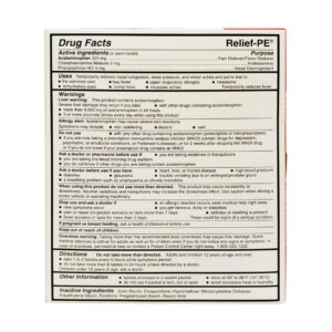 Relief - PE Cold Tablets with Decongestant - Image 2