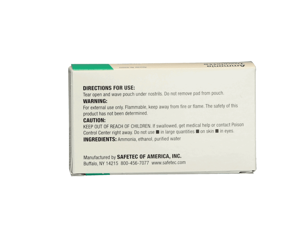Ammonia Inhalant Pads - 10/unit box