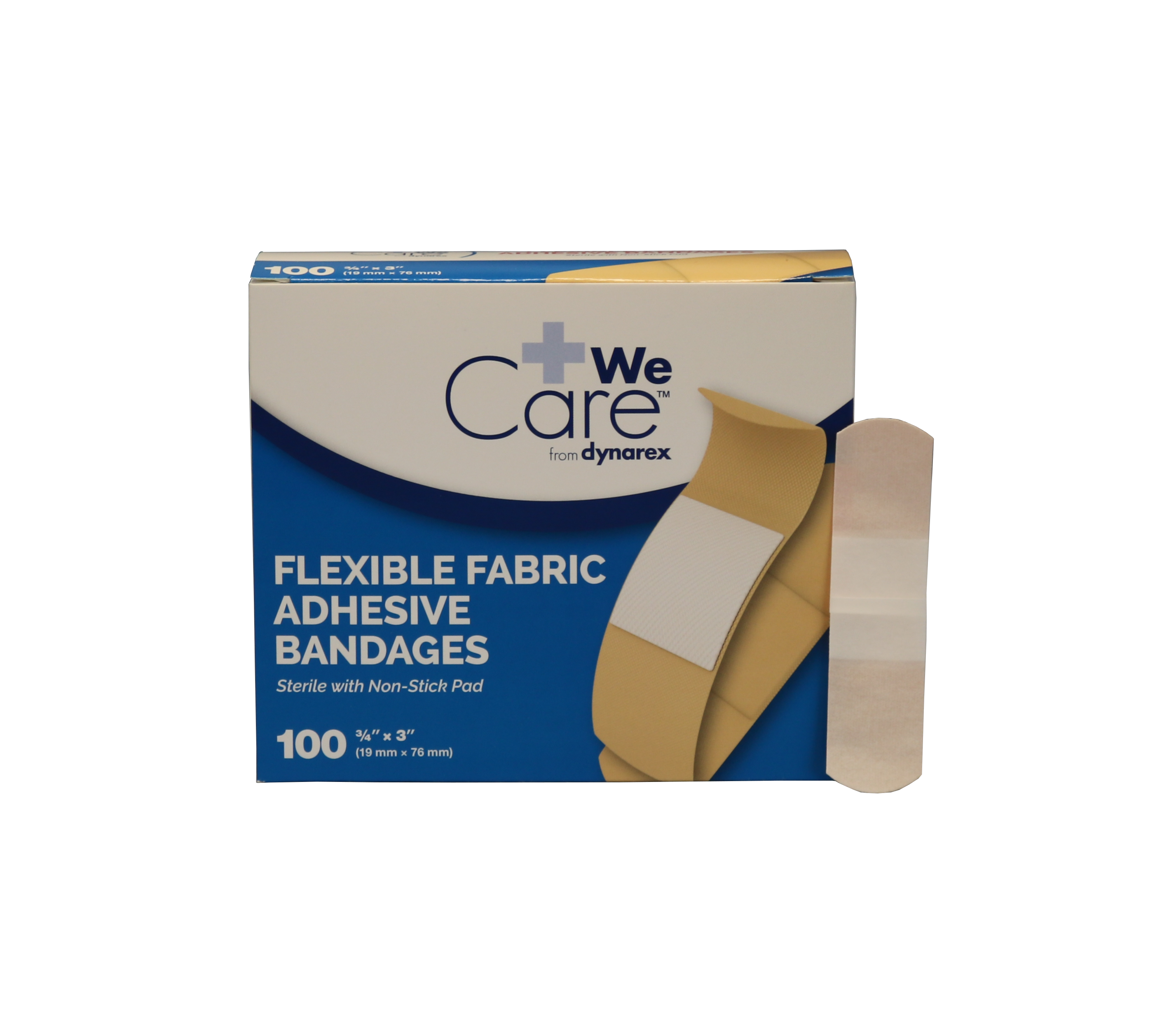 Dynarex Flexible Fabric Adhesive Bandages 3/4 X 3 - 100/box