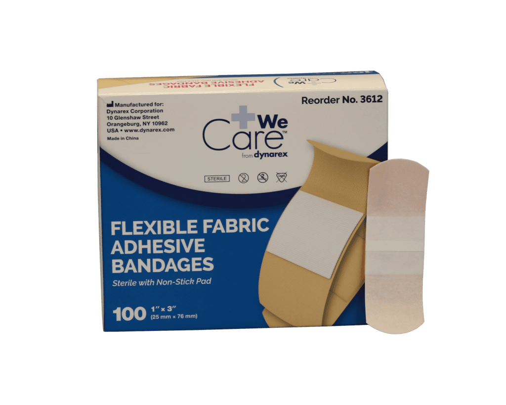 Dynarex Fabric Strip Bandages 1" X 3" - 100/box