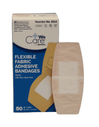 Dynarex Large Patch Fabric Bandages 2" x 4-1/2" - 50/box - Image 2
