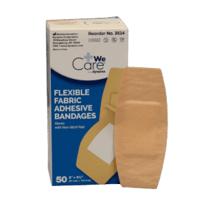 Dynarex Large Patch Fabric Bandage 2" x 4-1/2" 50 count box