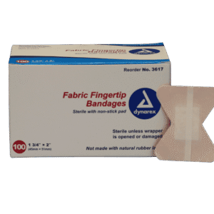Dynarex Fabric Fingertip Bandages 1-3/4" x 2" - 100/box - Image 2