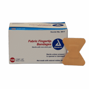 Dynarex Fabric Fingertip Bandages 100 count box