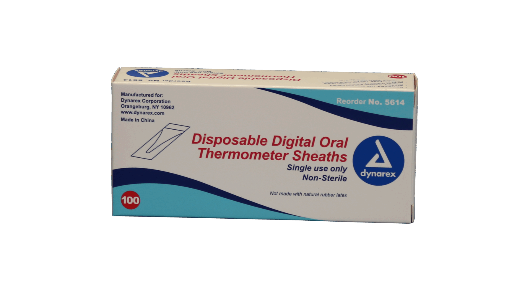 Dynarex Disposable Digital Thermometer Sheaths - 100/box