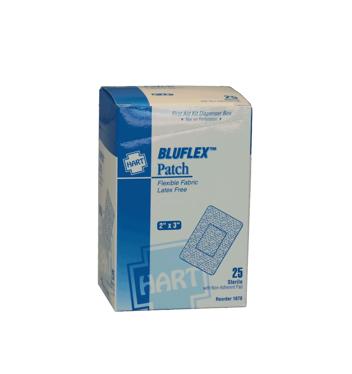 Bluflex Elastic Patch Bandage - 25 count box.