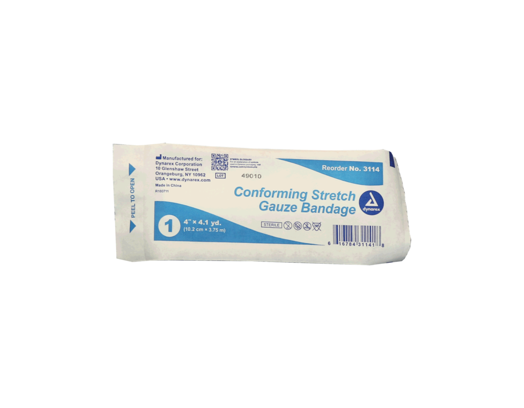 Stretch Gauze Bandage 4" x 4.1 yds, individually wrapped