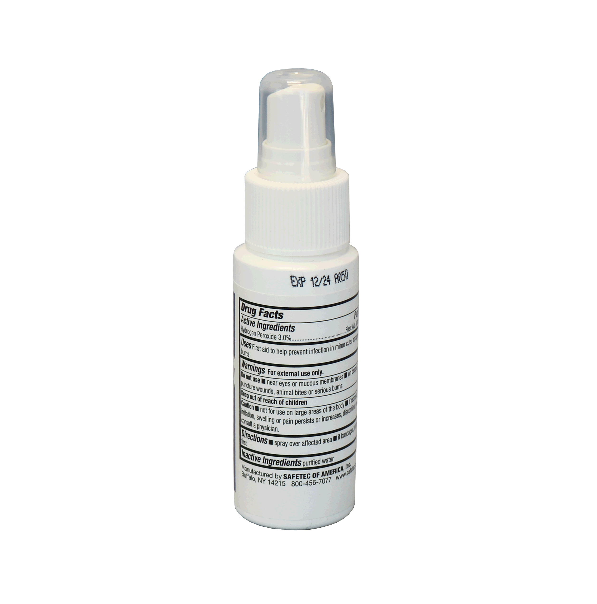 Safetec Hydrogen Peroxide Spray - 2 fluid oz. pump bottle • First Aid  Supplies Online